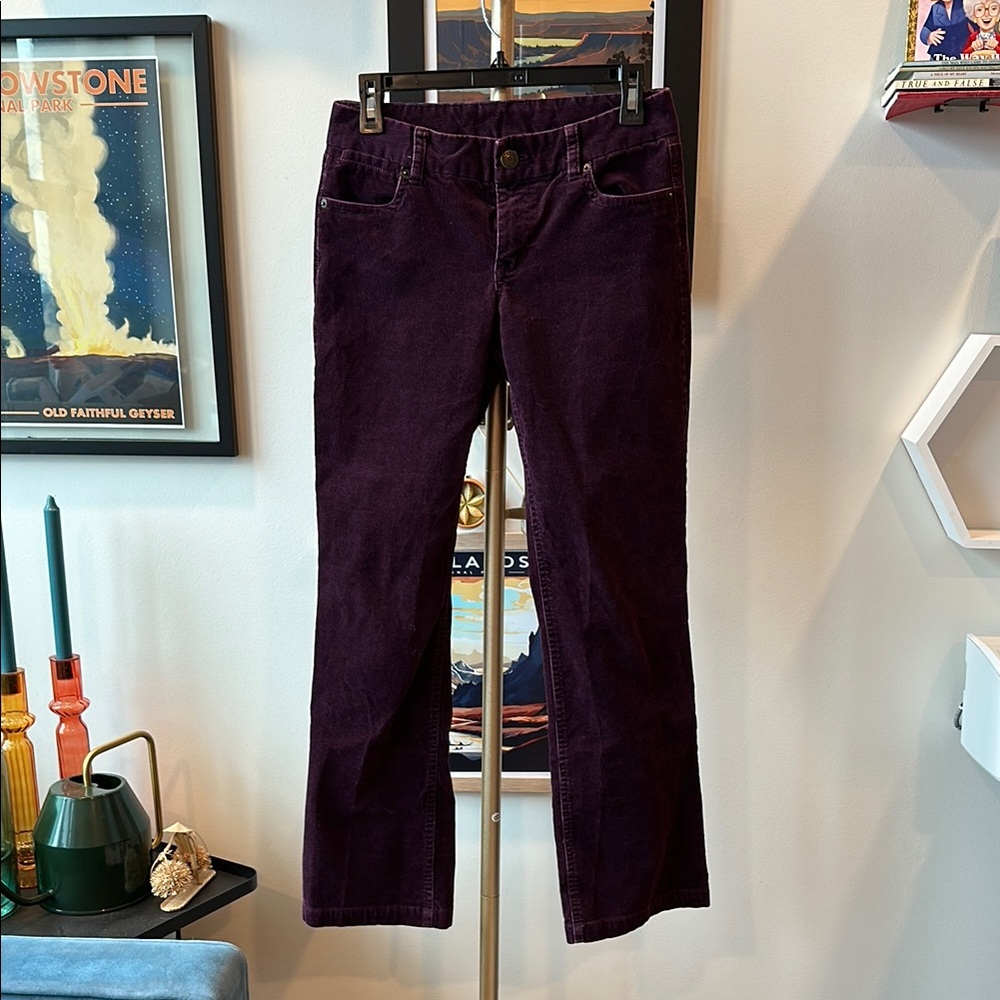 J Crew Purple Corduroy Pants Size 0S